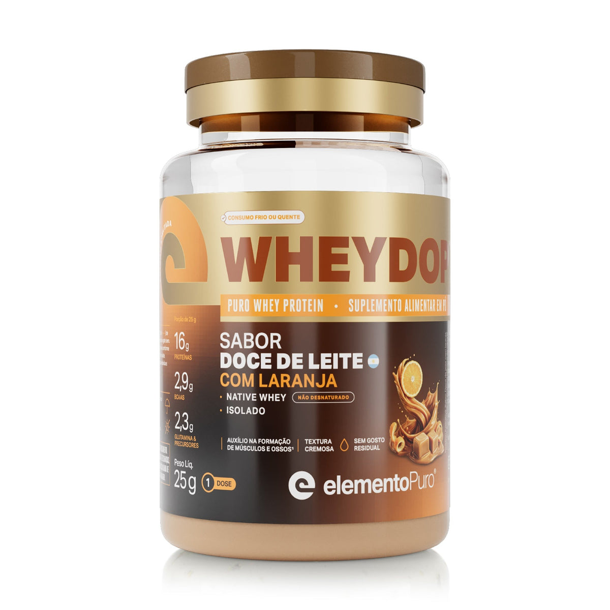 Monodose Wheydop X Elementopuro 25g Sache Doce De Leite