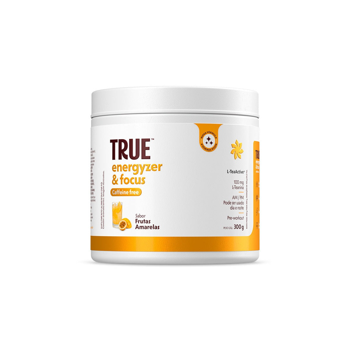 Energyzer e Focus True Source Frutas Amarelas 450g