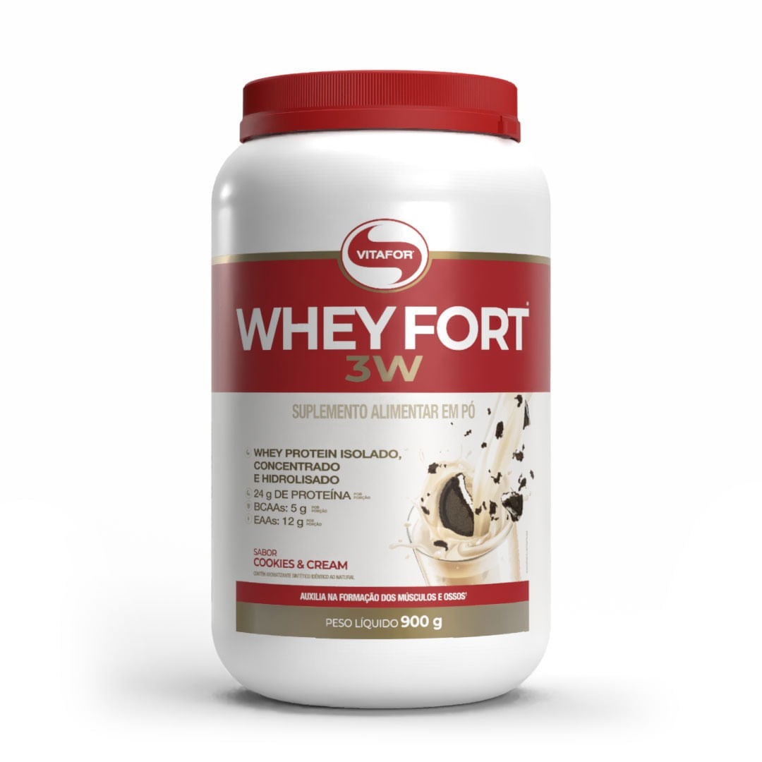 Whey 3W N Cream Vitafor 900g Cookies