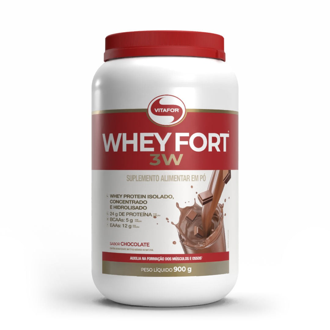 Whey 3W Vitafor 900g Chocolate