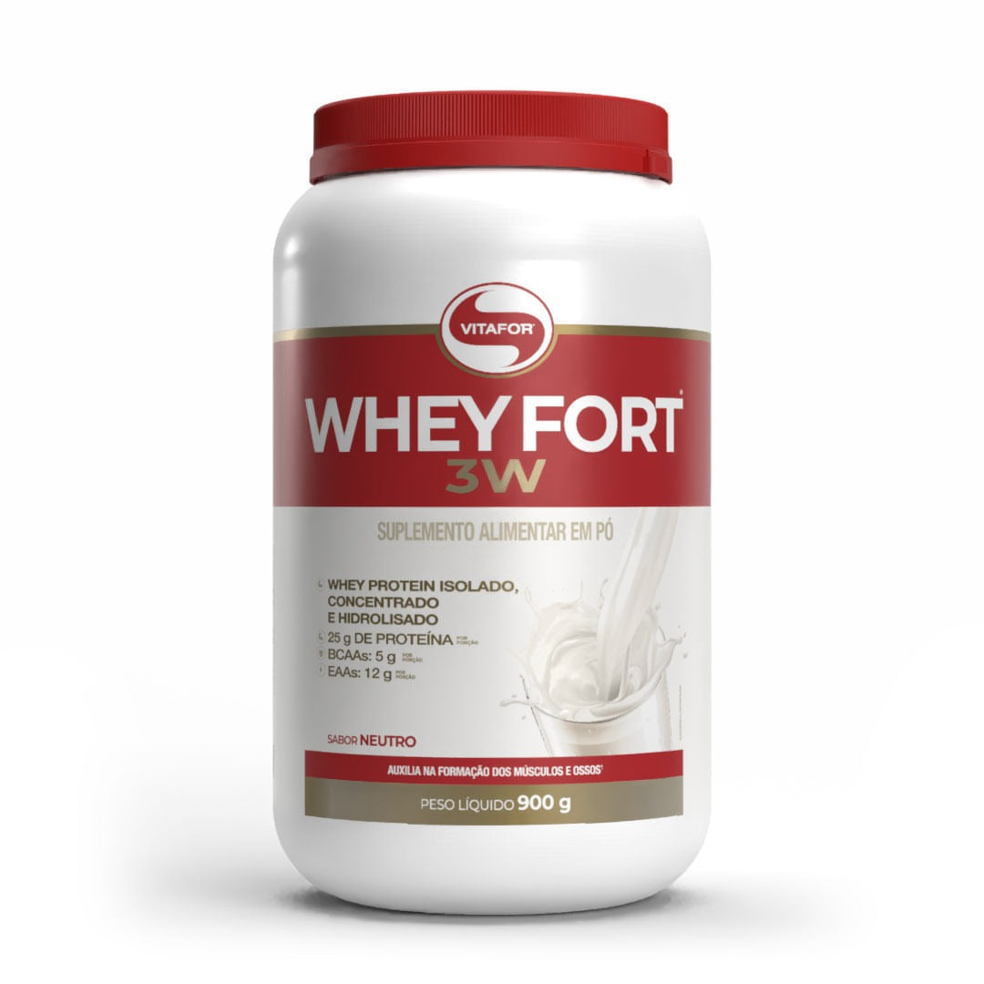 Whey 3W Vitafor 900g Neutro