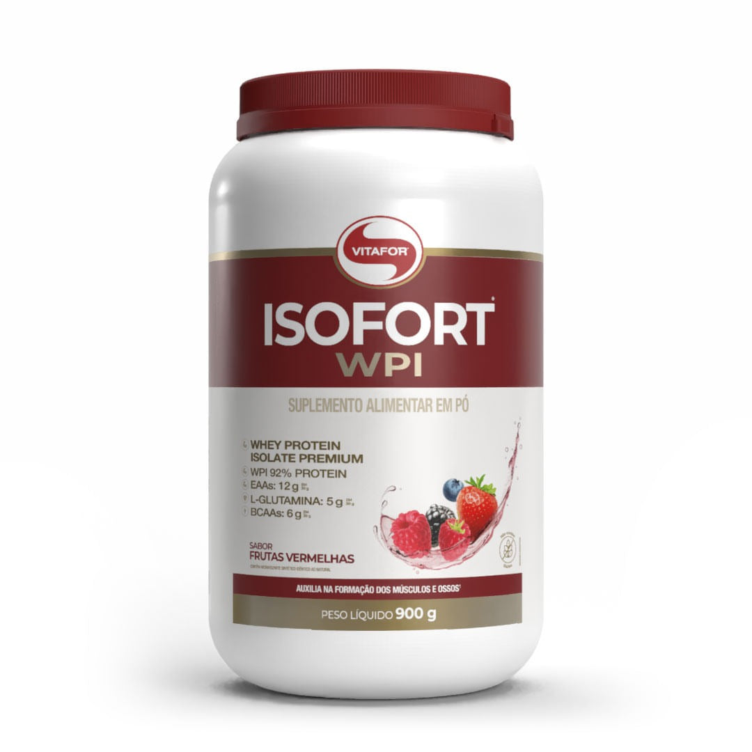 Whey Iso Vitafor 900g Frutas Vermelhas
