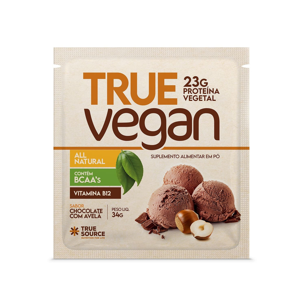 True Vegan Choc True Source 34g Sache Avela