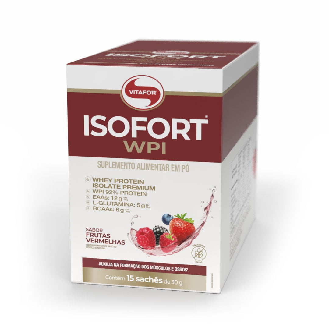 Whey Iso Vitafor 30g Sache Frutas Vermelhas