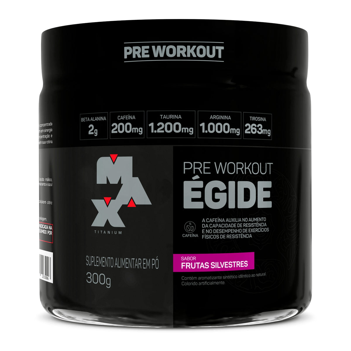 Pre Workout Egide Max Titanium 300g Frutas Silvestres