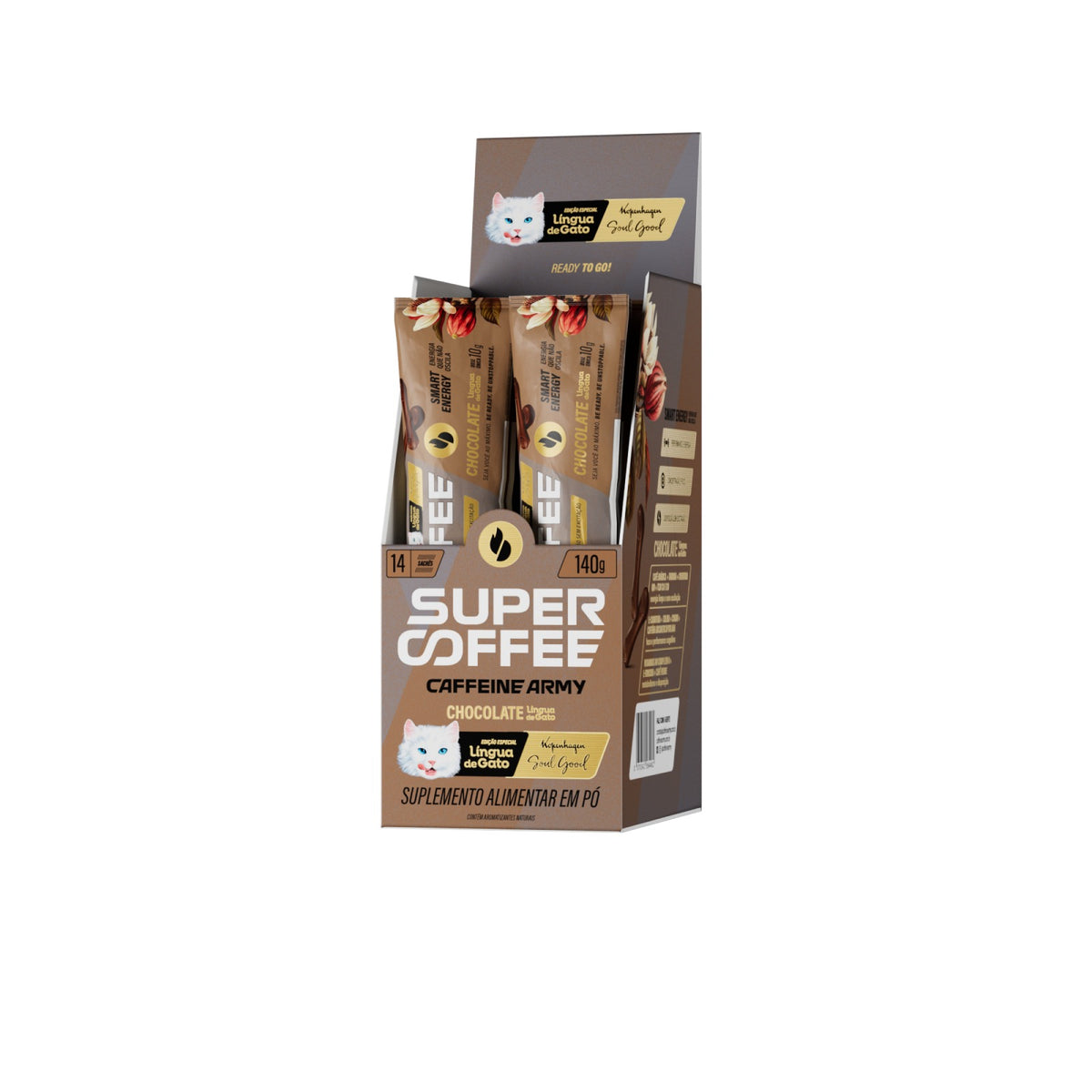 Supercoffee 3.0 Caffeine Army To Go 10g Língua de Gato