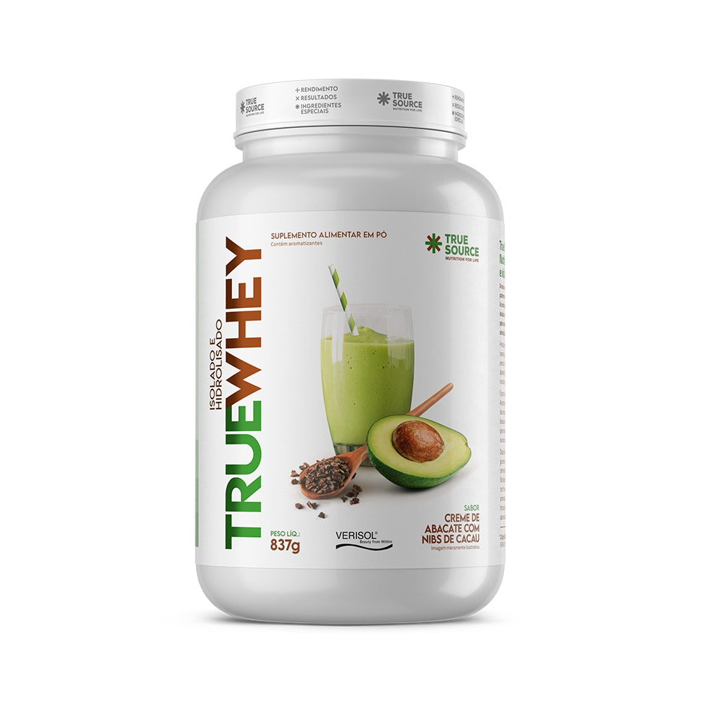 Whey Abacate Nibs True Source 837g Cacau