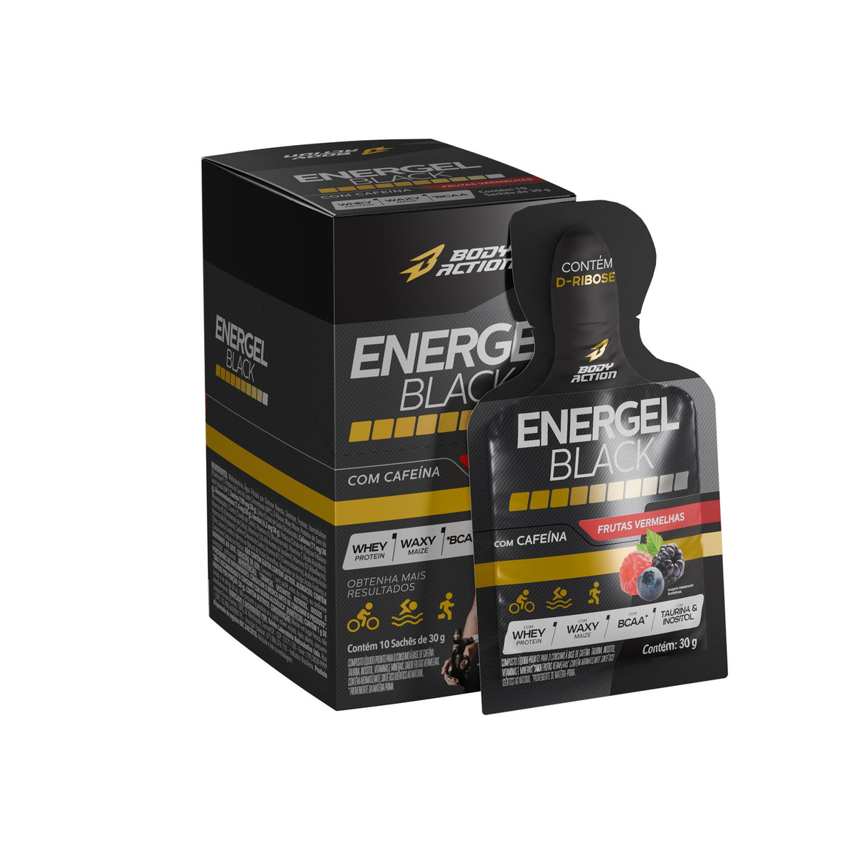 Energel Black Body Action 30g Frutas Vermelhas