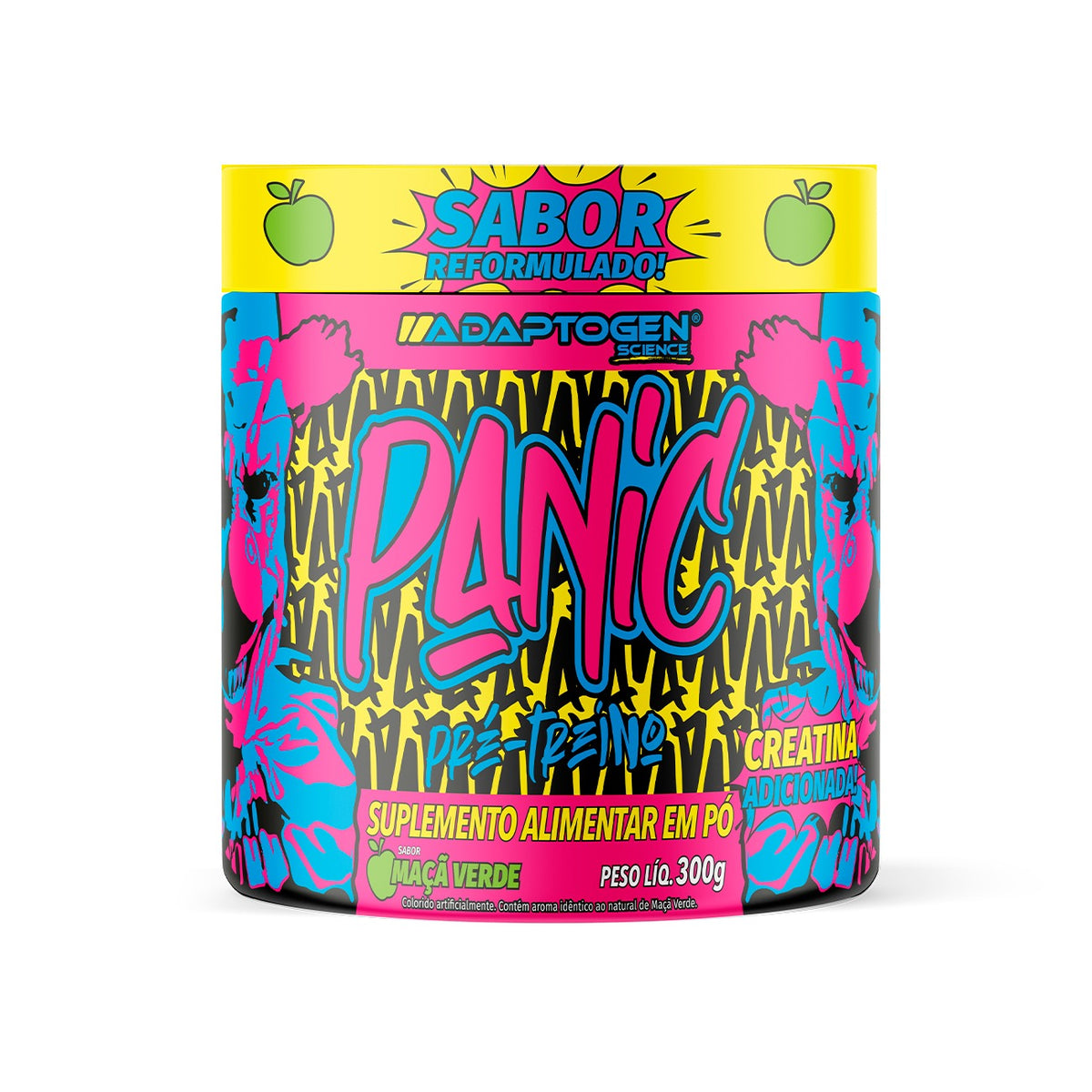Panic Pré-Treino Adaptogen 300g Maçã Verde