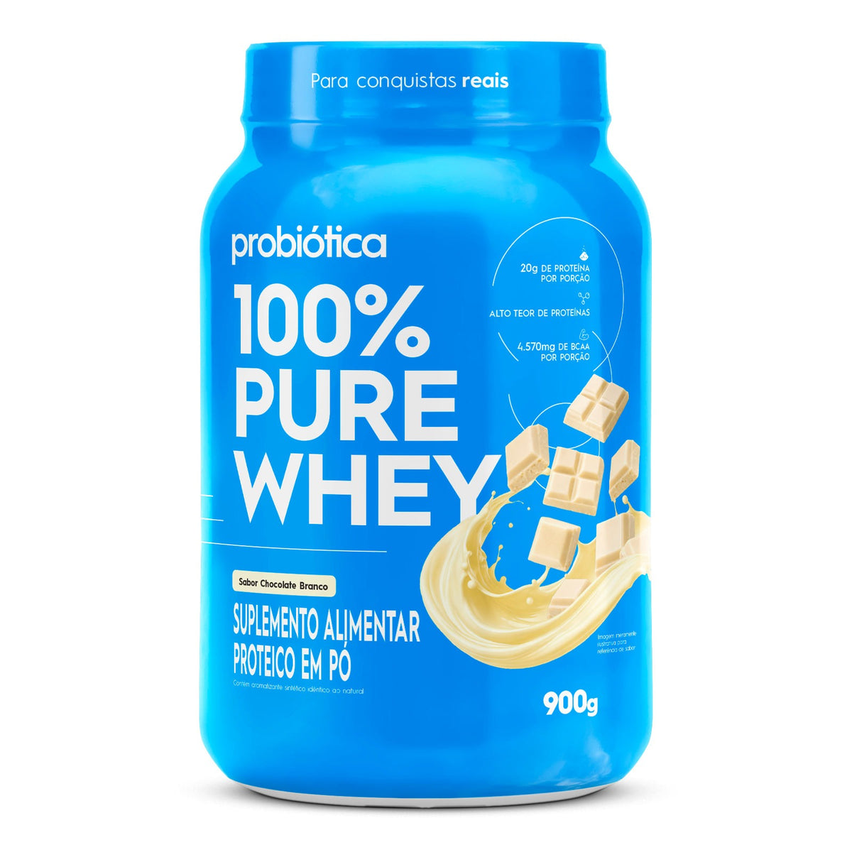 Whey 100 Probiotica 900g Choc Branco
