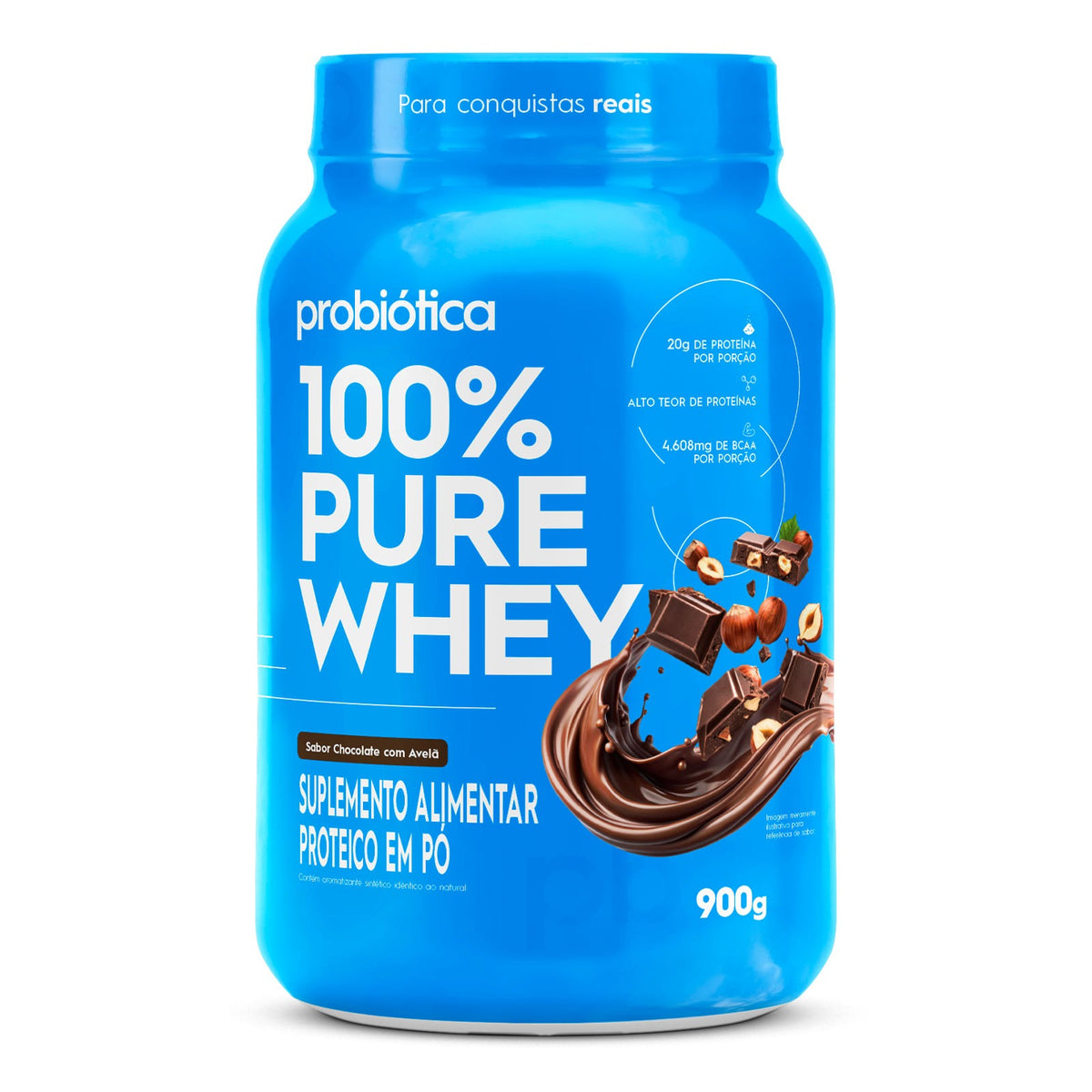 Whey 100 Choc Probiotica 900g Avela