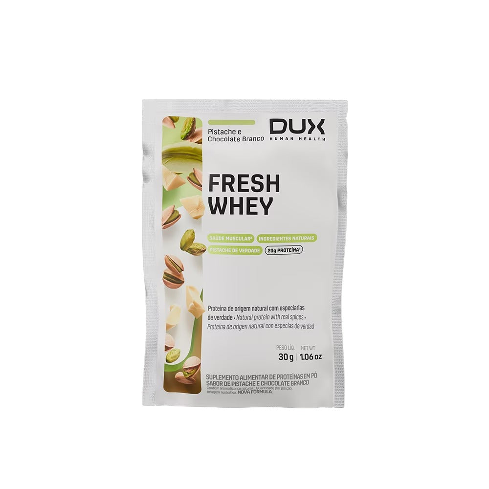 Fresh Whey E Choco Branco Dux 30g Sache Pistache