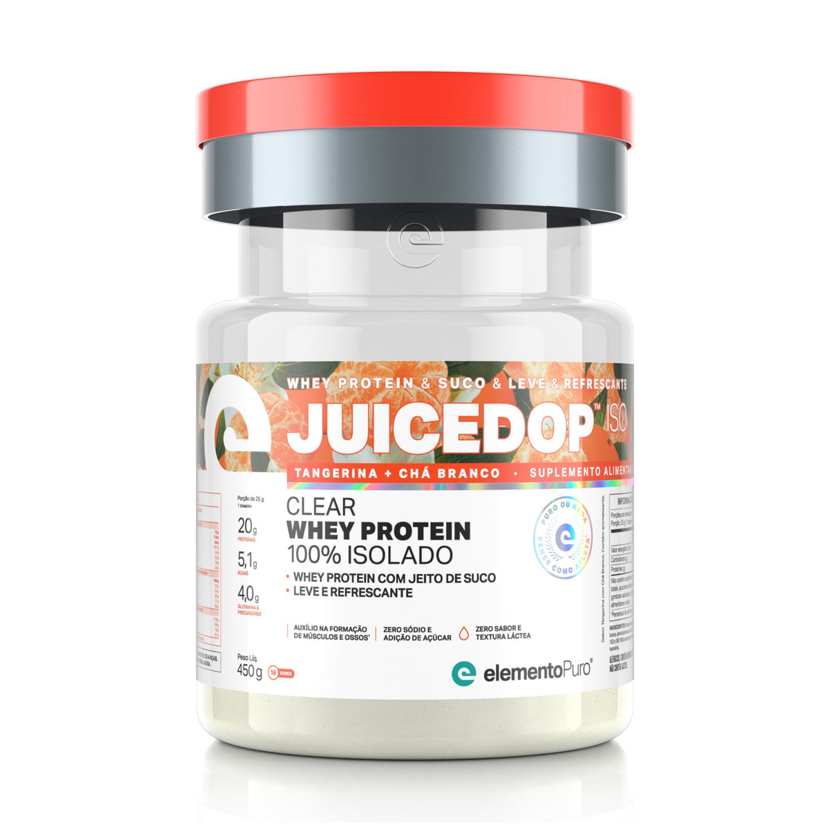 Juicedop Tangerina Cha Branco Elementopuro 450g