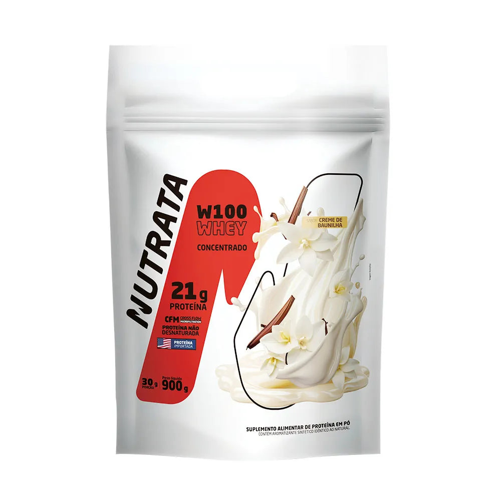 Nutrata W100 Whey Concentrado 900g refil